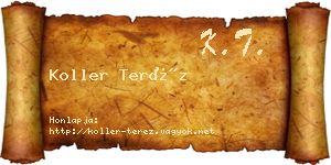 Koller Teréz névjegykártya